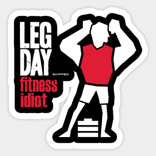 Leg day skipped-album cover parody Sticker